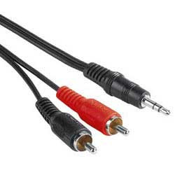 PremiumCord Kabel Jack 3.5mm-2xCINCH M M 10m