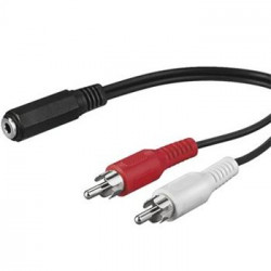 PremiumCord Kabel Jack 3.5mm-2xCINCH F M 1,5m