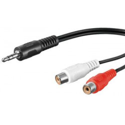 PremiumCord Kabel Jack 3.5mm-2xCINCH M F 1,5m