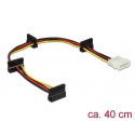 Delock Napájecí kabel Molex 4 pin samec  4 x SATA 15 pin samice 40 cm