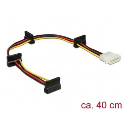 Delock Napájecí kabel Molex 4 pin samec  4 x SATA 15 pin samice 40 cm