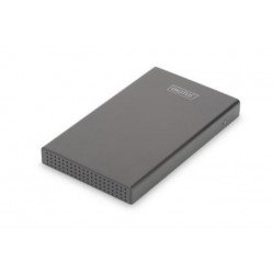 Digitus Externí SSD HDD, 2,5 ", hliníkové kryt, SATA 3 - USB 3.1 Type C, chipset: ASM1351, černý, bez použití nářadí