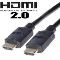 PremiumCord HDMI 2.0 High Speed + Ethernet kabel, zlacené konektory, 0,5m