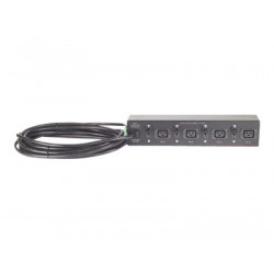 APC Basic Rack PDU - Pásek na rozvod silnoproudu (k montáži na regál) - AC 230 V - vstup: drátové připojení - výstupní konektory: 4 (IEC 60320 C19) - 2U - 19" - 8.5 m kabel - černá - pro P N: SCL400RMJ1U, SCL500RMI1UC, SCL500RMI1UNC, SMTL1000RMI2UC, SMTL750RMI2UC