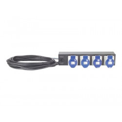 APC Basic Rack PDU - Pásek na rozvod silnoproudu (k montáži na regál) - AC 230 V - vstup: drátové připojení - výstupní konektory: 4 (IEC 60309) - 2U - 19" - 8.5 m kabel - černá - pro P N: SCL400RMJ1U, SCL500RMI1UC, SCL500RMI1UNC, SMTL1000RMI2UC, SMTL750RMI2UC