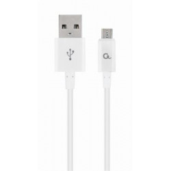 Kabel CABLEXPERT USB 2.0 AM na MicroUSB kabel (AM BM), 1m, bílý