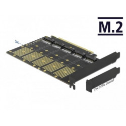 Delock PCI Express x16 Karta na 5 x interní M.2 Key B SATA