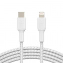 Belkin USB-C kabel s lightning konektorem, 1m, bílý - odolný
