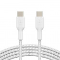 Belkin USB-C na USB-C kabel, 1m, bílý - odolný