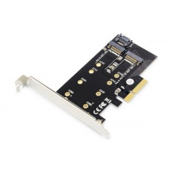 Digitus M.2 NGFF NVMe SSD PCIexpress Add-On karta podporuje B, M a B + M Key, velikost 80,60,42 a 30 mm