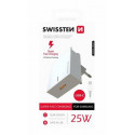 SWISSTEN SÍŤOVÝ ADAPTÉR PRO SAMSUNG SUPER FAST CHARGING 25W + DATOVÝ KABEL USB-C USB-C 1,2 M BÍLÝ