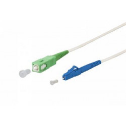 OPTIX SC APC-LC UPC FLEXI optický patch cord G.657B3 2mm 1m bílý simplex