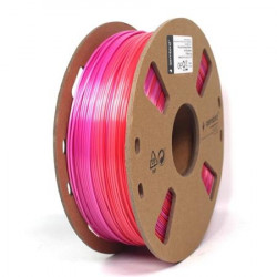 Gembird tisková struna (filament), PLA, 1,75mm, 1kg, silk rainbow, červená fialová