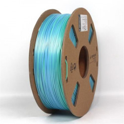 Gembird tisková struna (filament), PLA, 1,75mm, 1kg, silk rainbow, modrá zelená