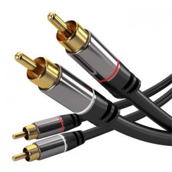 PremiumCord HQ stínený kabel 2x CINCH-2x CINCH M M 3m