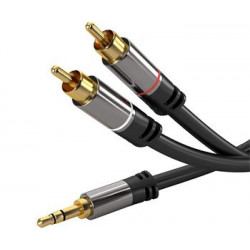 PremiumCord HQ stínený kabel stereo Jack 3.5mm-2xCINCH M M 1,5m