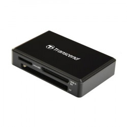 Transcend USB 3.0 čtečka paměťových karet, černá - SDHC SDXC (UHS-I II), microSDHC SDXC (UHS-I), CompactFlash (UDMA6 7)