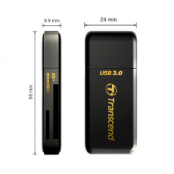 Transcend RDF5 USB 3.0 čtečka paměťových karet SDHC (UHS-I) SDXC (UHS-I) microSDHC (UHS-I) microSDXC (UHS-I), černá