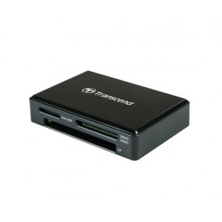 Transcend USB-C čtečka paměťových karet, černá - SDHC SDXC (UHS-I), microSDHC microSDXC (UHS-I), CompactFlash (UDMA7)