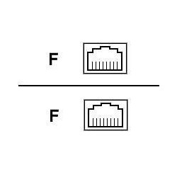 APC - Síťový propojovací kabel - RJ-45 (F) do RJ-45 (F) - CAT 5 - bílá