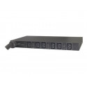 APC Basic Rack PDU - Pásek na rozvod silnoproudu (k montáži na regál) - AC 208 V - 3 fáze - vstup: Hubbell CS8365C - výstupní konektory: 6 (IEC 60320 C19) - 1U - 2.4 m kabel - pro P N: SMTL1000RMI2UC, SMX1000C, SMX1500RM2UC, SMX1500RM2UCNC, SMX750C, SMX750CNC