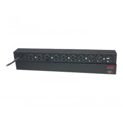 APC Basic Rack-Mount PDU - Pásek na rozvod silnoproudu (k montáži na regál) - AC 120 V - 1.8 kW - vstup: NEMA 5-15 - výstupní konektory: 10 (NEMA 5-15) - 1U - 19" - 3.7 m kabel - černá - pro P N: SMTL1000RMI2UC, SMX1000C, SMX1500RM2UC, SMX1500RM2UCNC, SMX750C, SMX750CNC