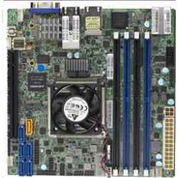 SUPERMICRO mini-ITX MB Xeon D-1518 (4C 8T), 4x DDR4 ECC DIMM,6xSATA, PCI-E 3.0 x16, 2x10GbE LAN, IPMI