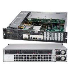 SUPERMICRO 2U short depth front IO chassis 3x 3,5" HS SAS SATA, DVD, 2x800W (titanium)