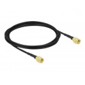 Delock - Kabel antény - SMA zástrčka do SMA zástrčka - 2 m - koaxiál - černá