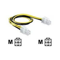 Delock - Elektrický kabel - napájení P4 (M) do napájení P4 (M) - 30 cm