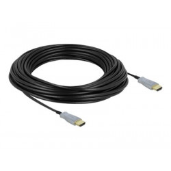 Delock - High Speed - HDMI kabel - HDMI s piny (male) do HDMI s piny (male) - 15 m - optické vlákno - černá - podporuje 4K, Active Optical Cable (AOC)