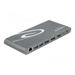 Delock USB Type-C DP 1.4 Docking Station Triple 4K Display - Dokovací stanice - USB-C 3.2 Gen 1 Thunderbolt 3 - HDMI, 2 x DP - GigE