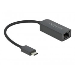 Delock - Síťový adaptér - USB-C 3.2 Gen 1 Thunderbolt 3 - 2.5GBase-T - černá