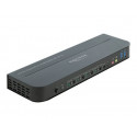 Delock DisplayPort 1.4 KVM Switch 8K 30 Hz with USB 3.0 and Audio - Přepínač KVM audio USB - 4 x KVM zvuk USB - 1 místní uživatel - desktop
