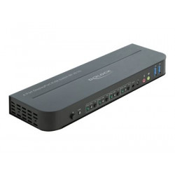 Delock DisplayPort 1.4 KVM Switch 8K 30 Hz with USB 3.0 and Audio - Přepínač KVM audio USB - 4 x KVM zvuk USB - 1 místní uživatel - desktop