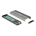 Delock External Enclosure for M.2 NVMe PCIe SSD with SuperSpeed USB 20 Gbps (USB 3.2 Gen 2x2) USB Type-C female - tool free - Kryt úložiště - M.2 - M.2 NVMe Card PCIe (NVMe) - 20 Gbit s - USB 3.2 (Gen 2x2) - stříbrná