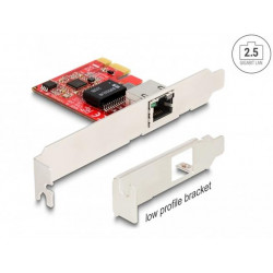 Delock PCI Express x1 Karte zu 1 x RJ45 2,5 Gigabit LAN i225 NBASE-T - Low Profile