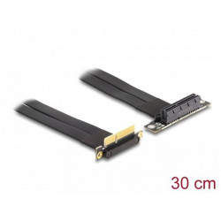 Delock Riser karta PCI Express, ze zástrčky x4 90° pravoúhlý na slot x4 90° pravoúhlý, s kabelem, délka 30 cm