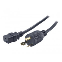 APC - Elektrický kabel - NEMA L6-30 (M) do IEC 60320 C19 - 2.44 m - černá - pro P N: SRT10KXLTW, SRT3000XLTW, SRT5KXLTUS, SRT6KXLTUS, SRT6KXLTW, SRT8KXLJ, SRT8KXLTUS