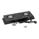 Triton RAB-CH-X21-A1 - Větrání skříně - s 2 chladicí ventilátory, termostat - AC 220 V - RAL 9005 - 4U