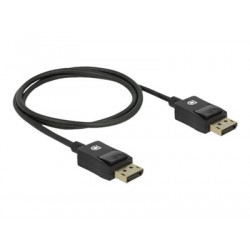 Delock Coaxial - Kabel obrazovky - DisplayPort (M) do DisplayPort (M) - DisplayPort 1.4 - 1 m - podpora 8K - černá