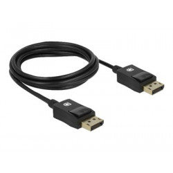 Delock Coaxial - Kabel obrazovky - DisplayPort (M) do DisplayPort (M) - DisplayPort 1.4 - 2 m - podpora 8K - černá
