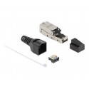 RJ45 plug to LSA with strain relief and, RJ45 plug to LSA with strain relief and