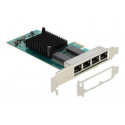 DELOCK, PCI Express x1 Card 4 x RJ45 Gigabit LAN