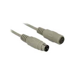 Delock - Prodlužovací kabel pro klávesnici myš - PS 2 (M) do PS 2 (F) - 15 m - šedá