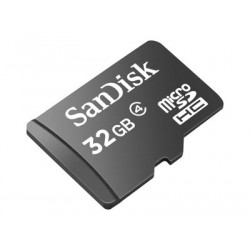 SanDisk - Paměťová karta flash (adaptér microSDHC - SD zahrnuto) - 32 GB - Třída 4 - microSDHC - černá