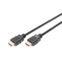 DIGITUS Vysokorychlostní propojovací kabel HDMI, typ AM M, 1,0 m, s Ethernetem, Ultra HD 60p, zlatý, černý
