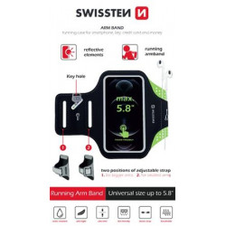 SWISSTEN POUZDRO ARMBAND CASE vel. 5,8" ČERNÉ