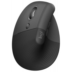 Logitech Lift Left Vertical Ergonomic Mouse - Graphite Vertikální myš, optická, 6 tlačítek, bezdrátová, USB+Bluetooth