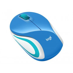 Logitech Mini M187 myš, Bezdrátová USB, Optická, 1000 dpi, Modrá ( 910-002733 )